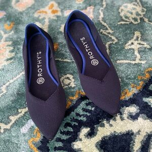 Rothy's Women's Point toe Navy Blue Flats